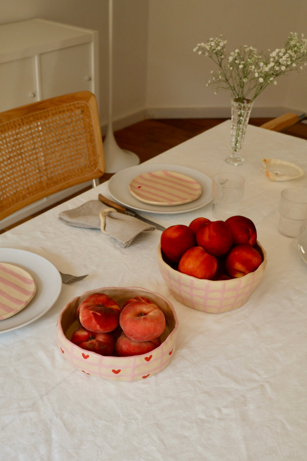Large bowl - Pink gingham