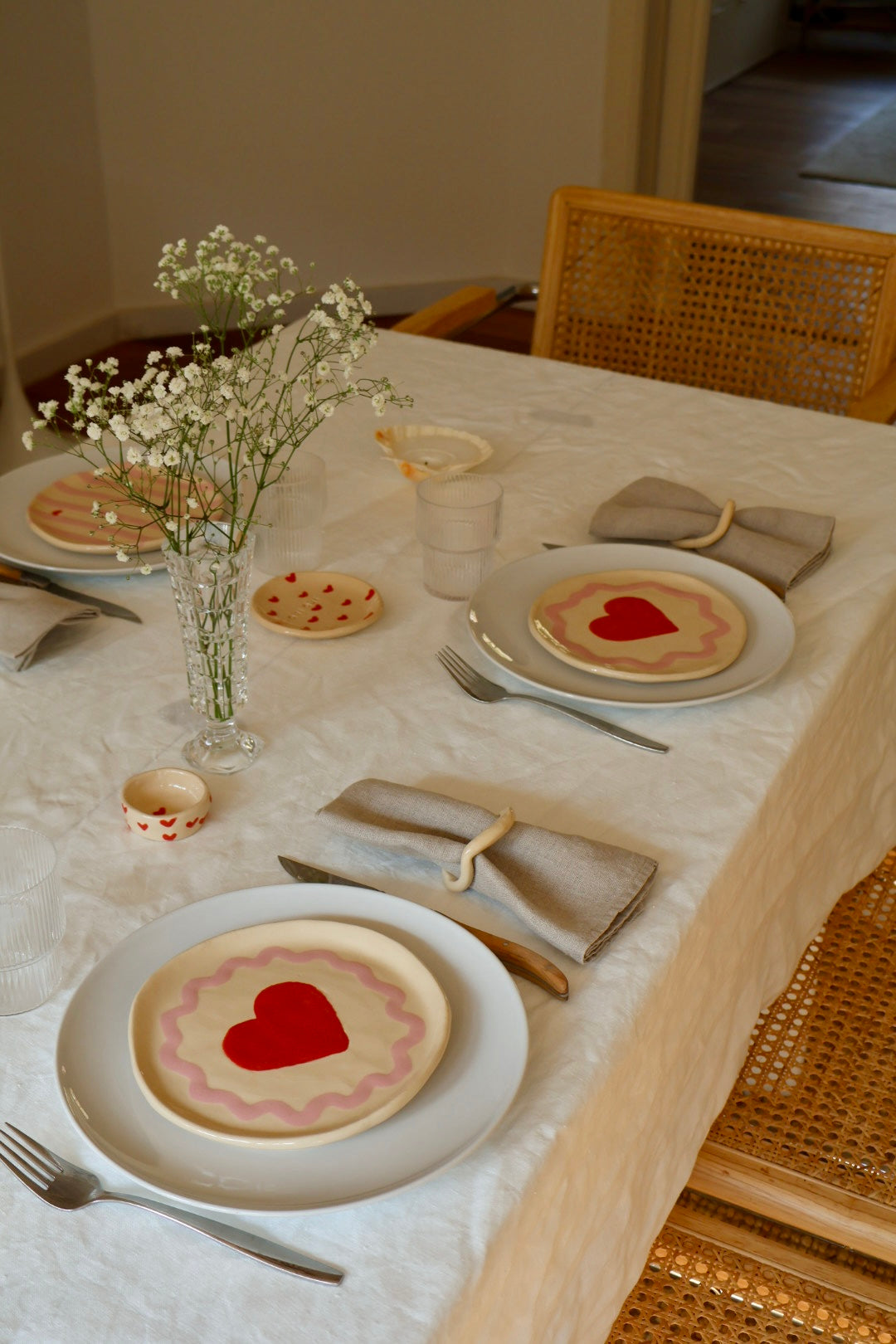 Set of 2 dessert plates - Wavy