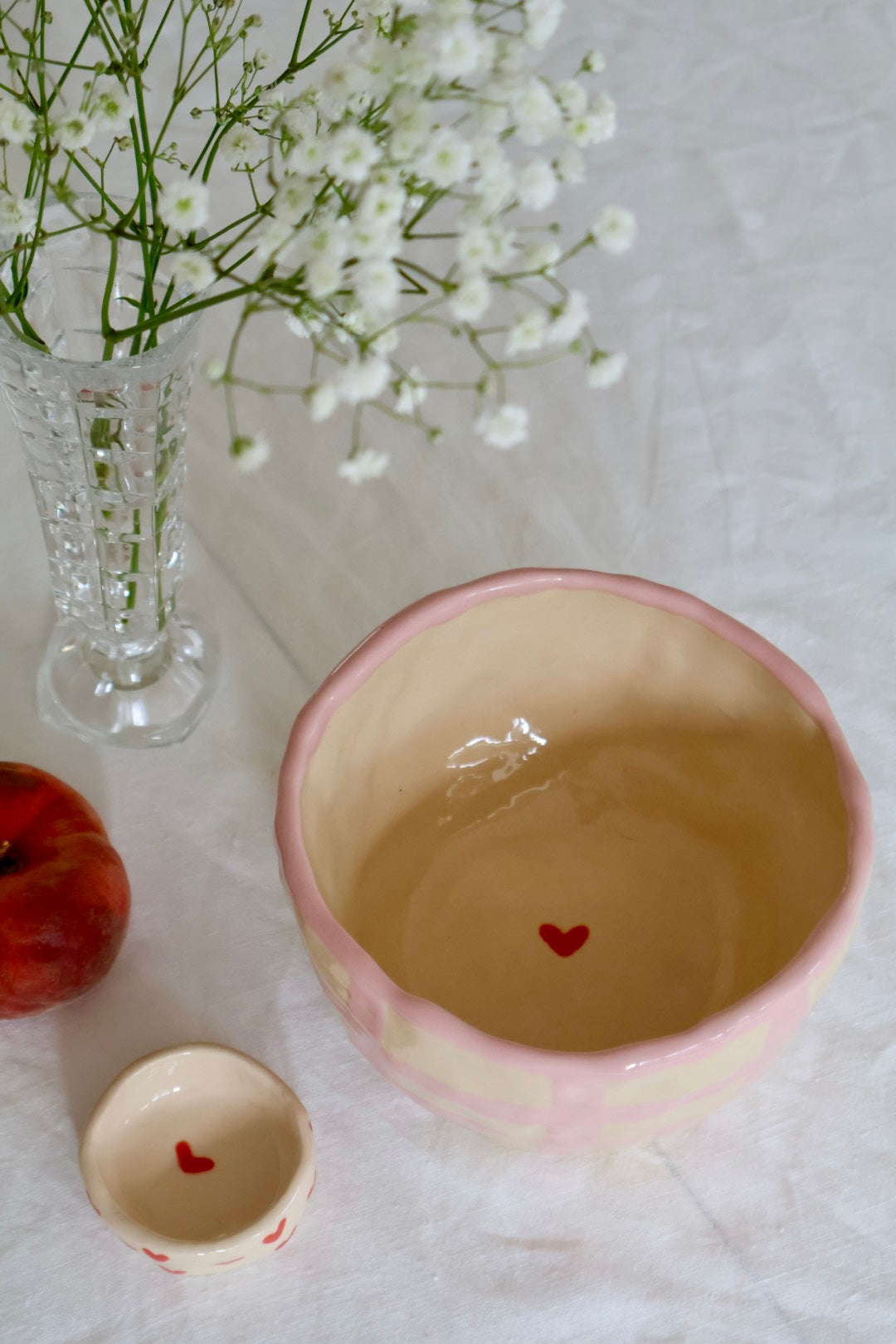 Medium bowl - Pink gingham